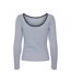 Top Gris/Marine à rayures Femme Vero Moda Chloe - L-2