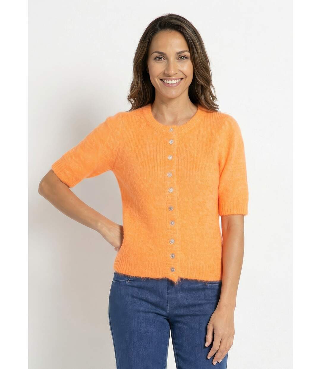 Gilet à manches courtes avec laine-1