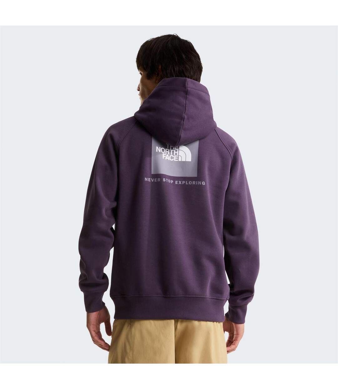 Mens Never Stop Exploring Cotton Pullover Hoodie Dusky Purple The North Face-4