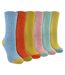 6 Pairs Ladies Alpaca Lounge Socks For Bed-1