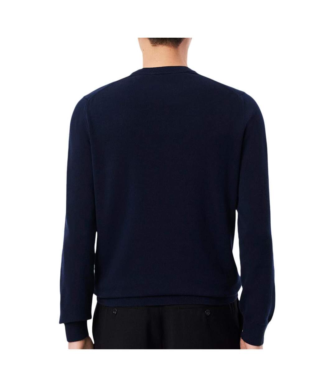 Pull marine homme lacoste organic cotton crew1 - l-2