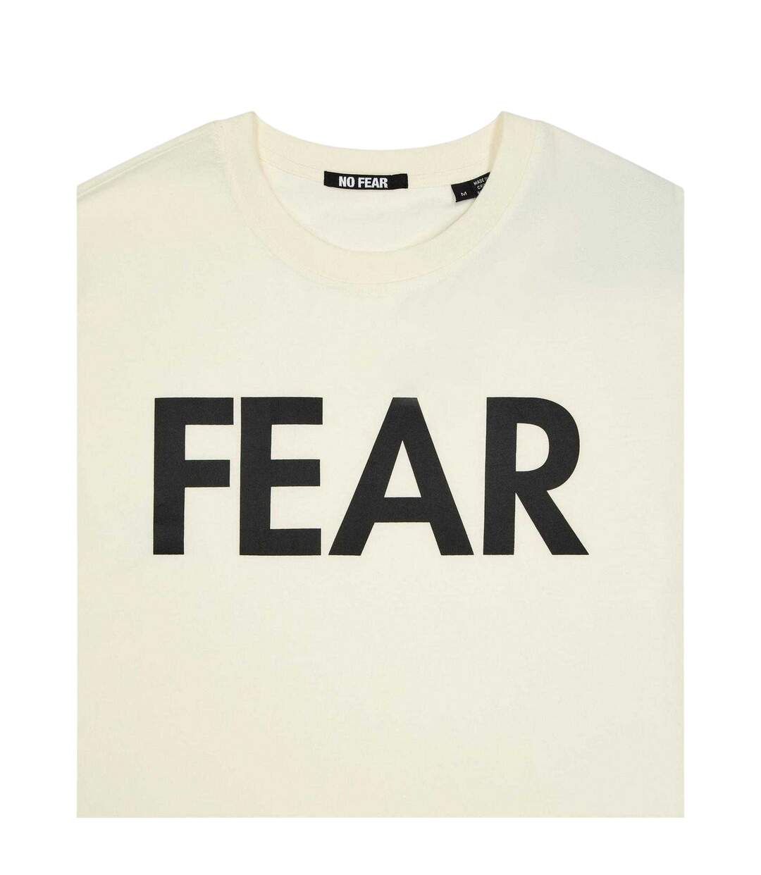 Mens Logo Crew Neck T-shirt White No Fear-4