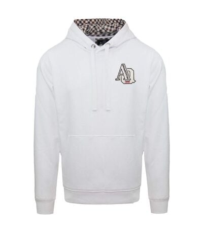 Sweat À Capuche Motif Écusson Aq Homme Blanc Aquascutum