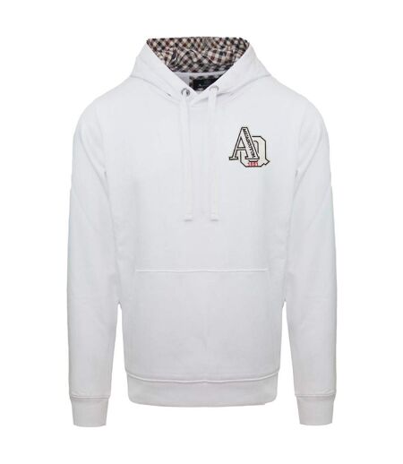 Sweat À Capuche Motif Écusson Aq Homme Blanc Aquascutum