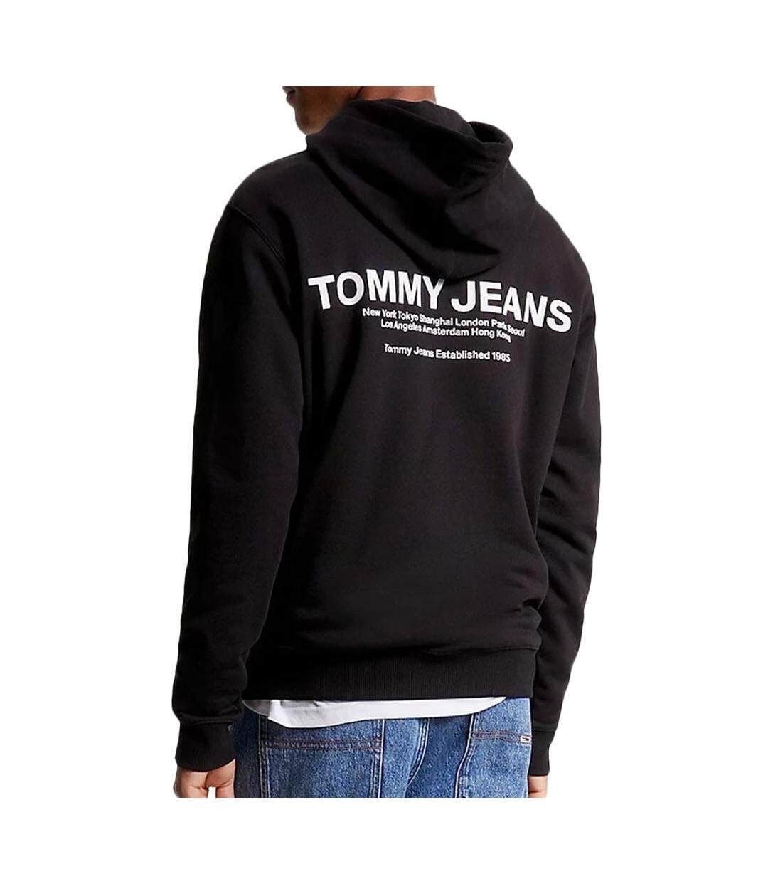 Sweat à Capuche Noir Homme Tommy Hilfiger Entry Grap - XS