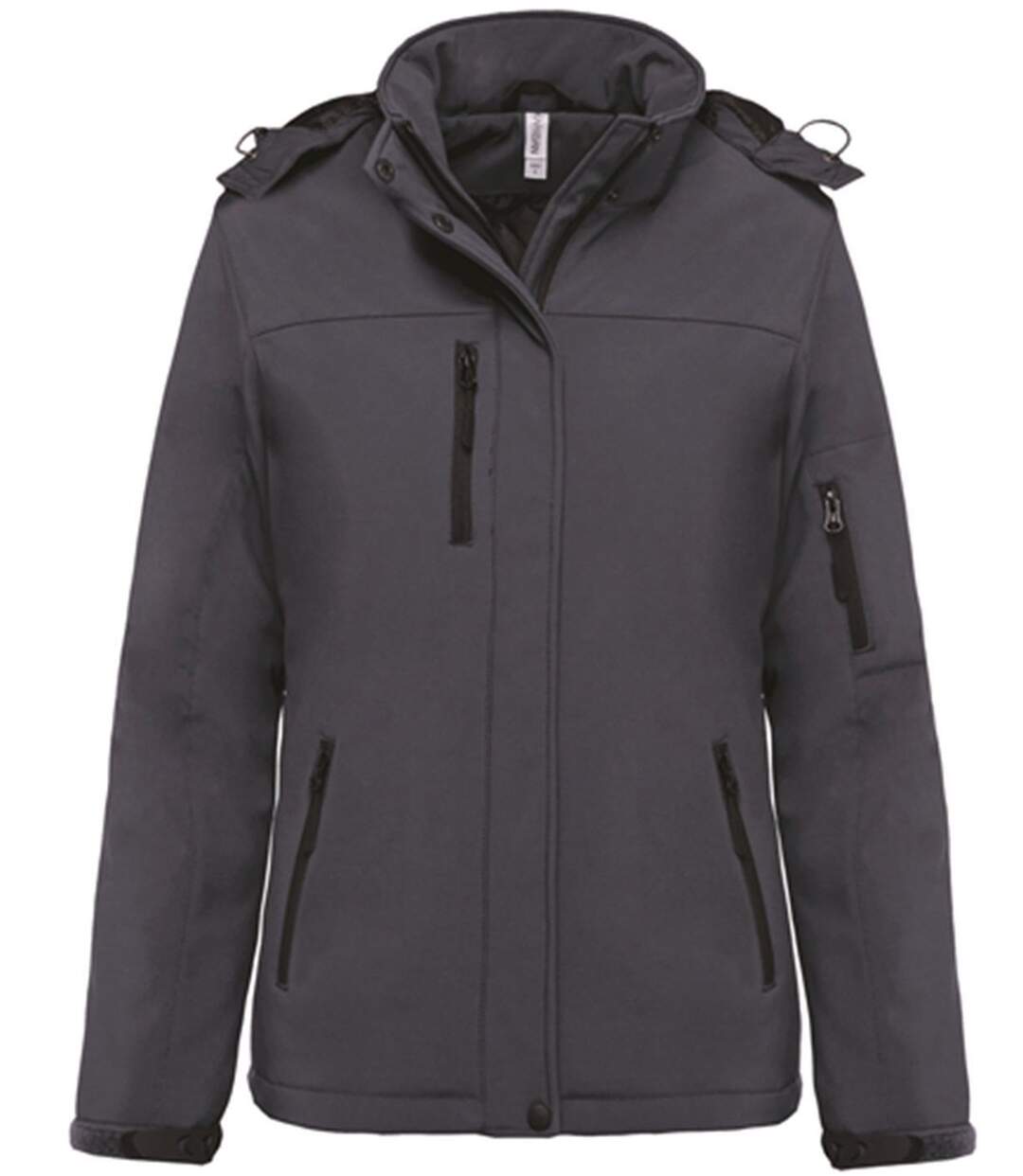 Parka softshell matelassée à capuche - K651 - femme - gris titanium-2