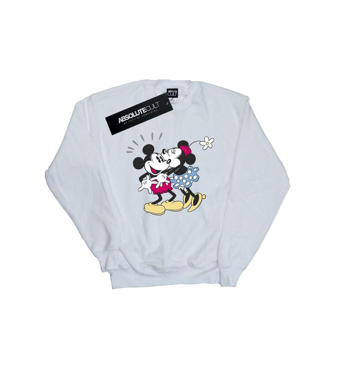 Disney Sweatshirt Mickey et Minnie Mouse Kiss - Femmes/Dames (Blanc) - UTBI26933-1