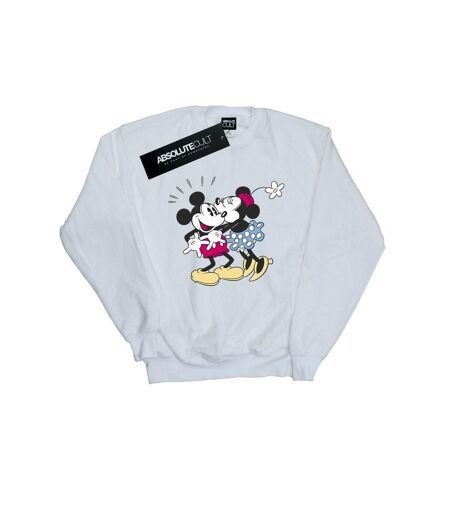 Disney Sweatshirt Mickey et Minnie Mouse Kiss - Femmes/Dames (Blanc) - UTBI26933
