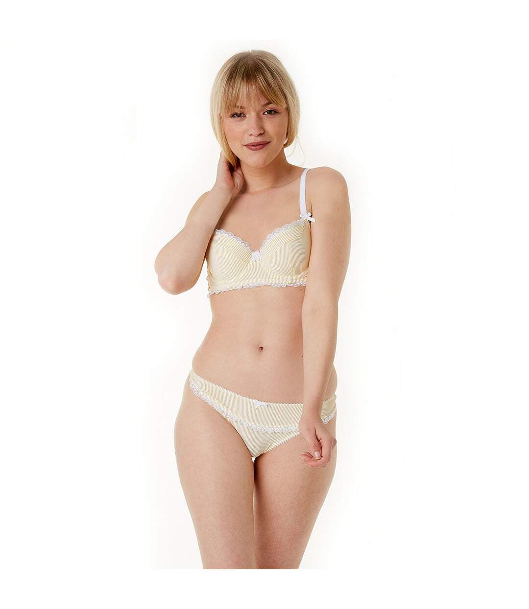 Soutien-gorge ampliforme coque moulée jaune Midinette-3