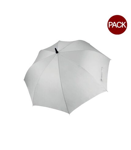 Lot de 2  Grand parapluie uni adulte unisexe taille unique blanc Kimood