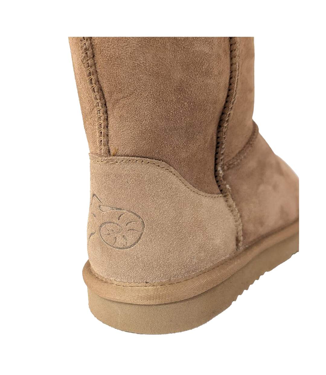 Womens/ladies Jodie Sheepskin Ankle Boots Fawn Eastern Counties Leather-2