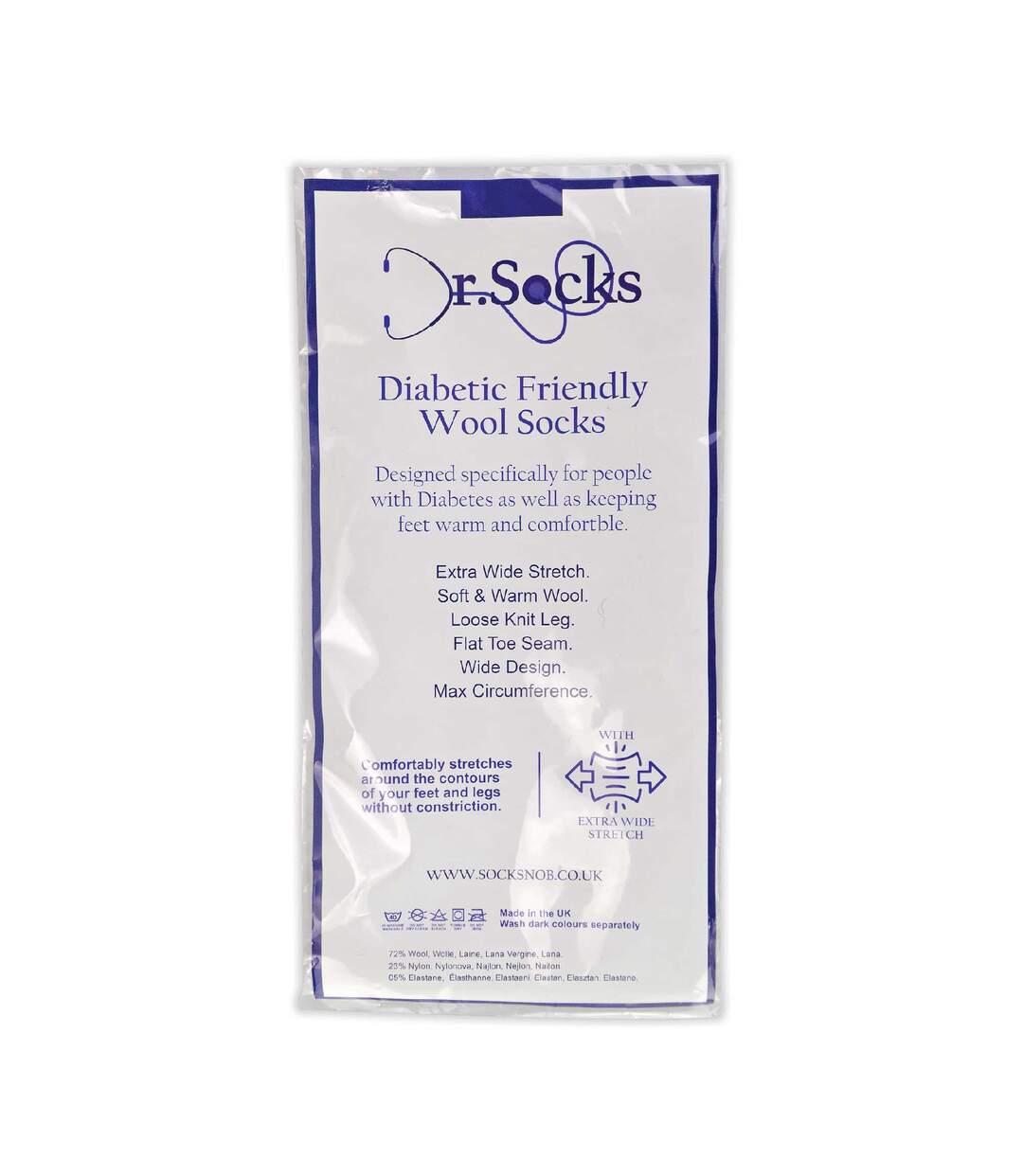 1 Pack Non Elastic Merino Wool Diabetic Socks-2