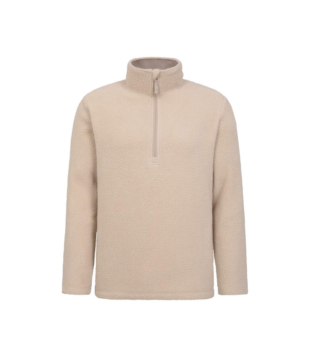 Mens ted borg half zip fleece top beige Mountain Warehouse-1