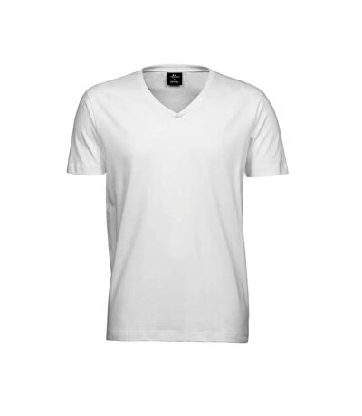 Tee Jay Mens Soft Touch V Neck Fashion T-Shirt (White) - UTBC5091
