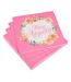 Lot de 20 Serviettes en Papier Fleurs 33x33cm Rose-1