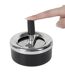 Cendrier Poussoir en Métal Fun 9cm Noir-5
