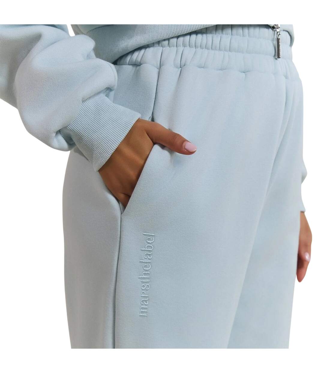 Womens/ladies Straight Leg Joggers Baby Blue Mars The Label-4