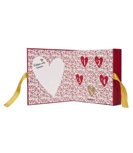 Coffret 5 Bougies Parfumées Mon Amour 50g Blanc & Rouge