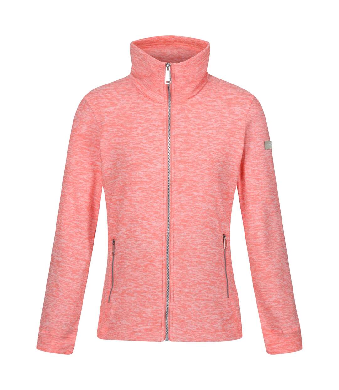 Womens/ladies azaelia marl full zip fleece jacket shell pink Regatta-1