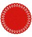 Set de Table Rond à Paillettes Guirlande 38cm Rouge-1
