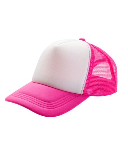 Casquette Trucker Detroit Rose Vif Blanc Result Headwear