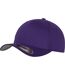 Yupoong Mens Flexfit Fitted Baseball Cap (Pack of 2) (Purple)