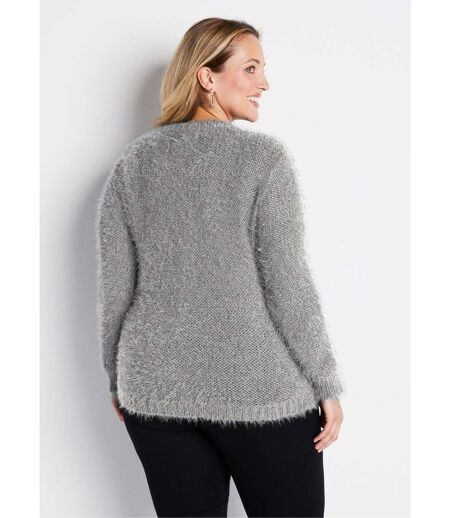 Pull maille douce effet poilu