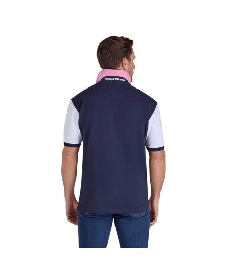 Polo No.3 Homme Rose Blanc Bleu Marine Raging Bull