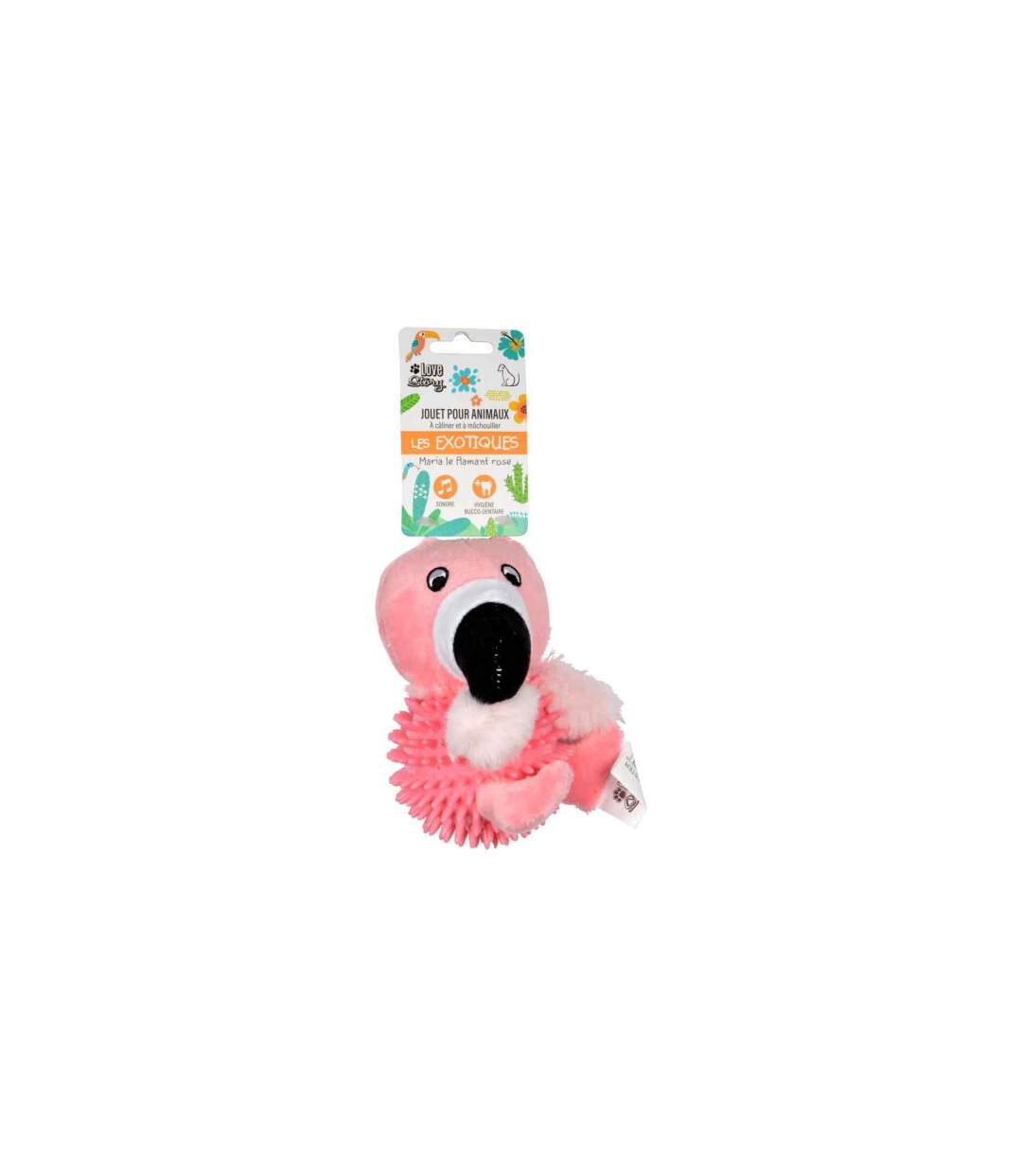 Jouet pour Chien Sonore Maria le Flamant 16cm Rose-3