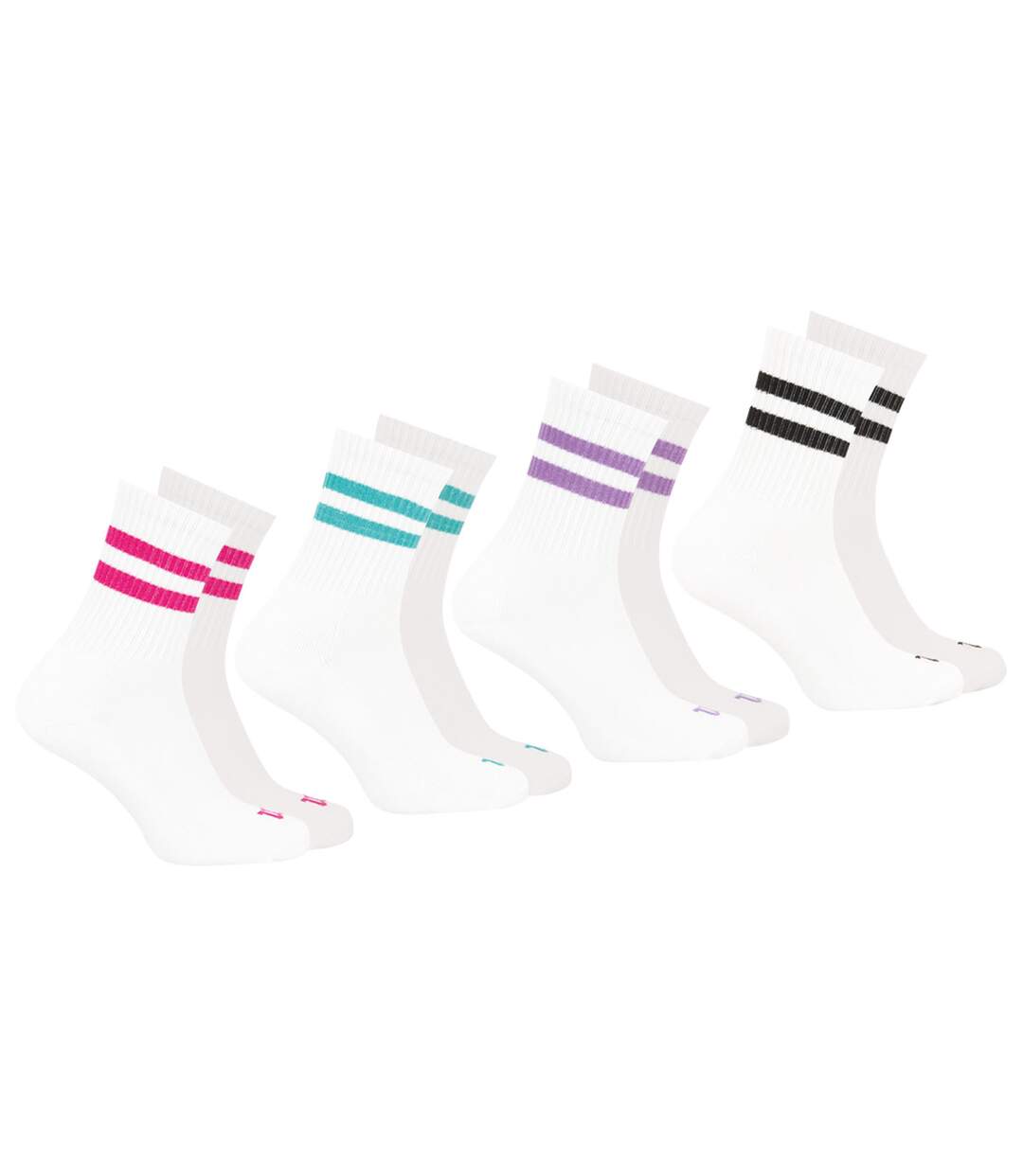 Lot de 4 paires de chaussettes mi-hautes femme Sport Wilson