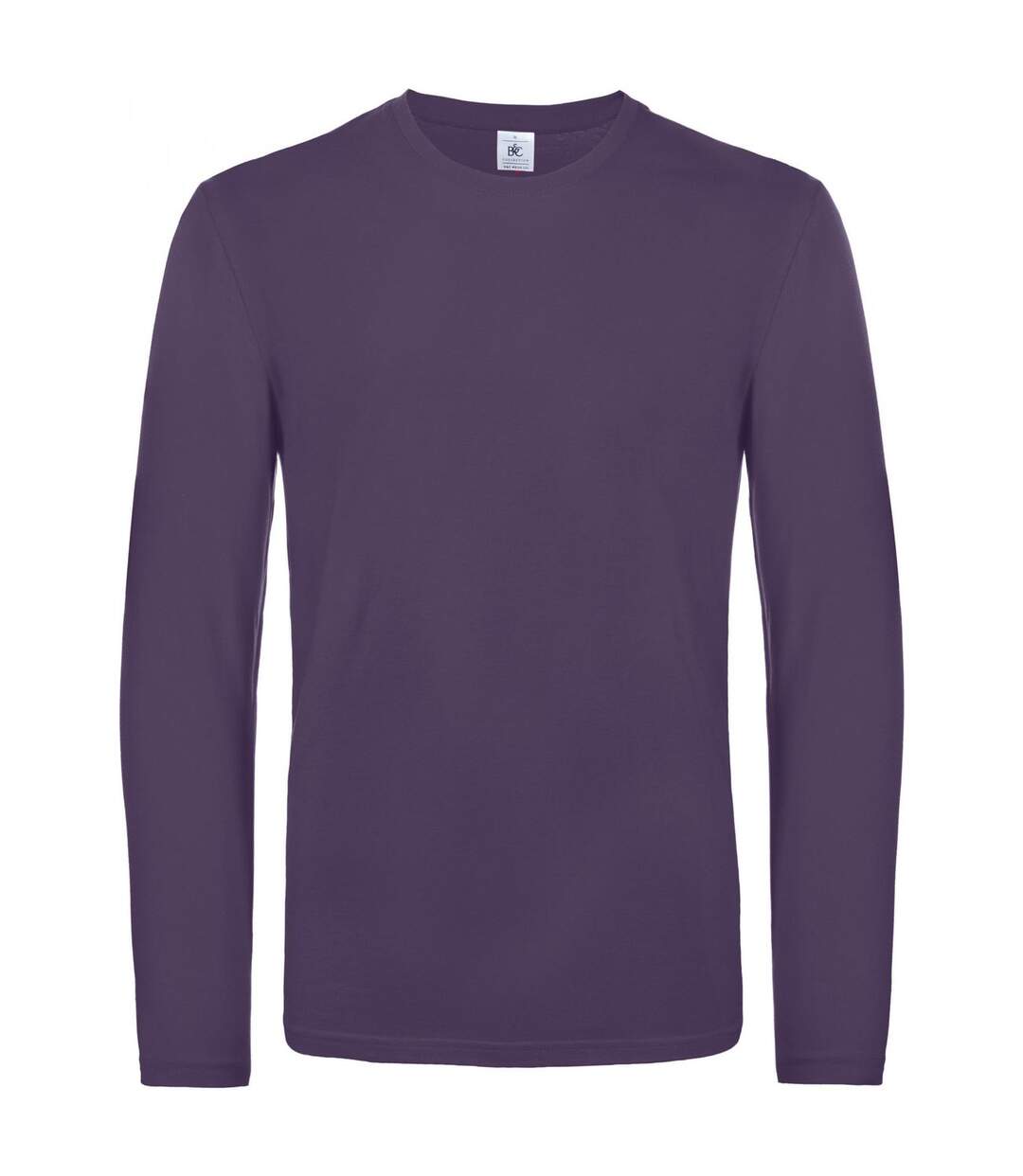 T-shirt manches longues homme - col rond - E190LSL - violet pourpre