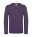 T-shirt manches longues homme - col rond - E190LSL - violet pourpre