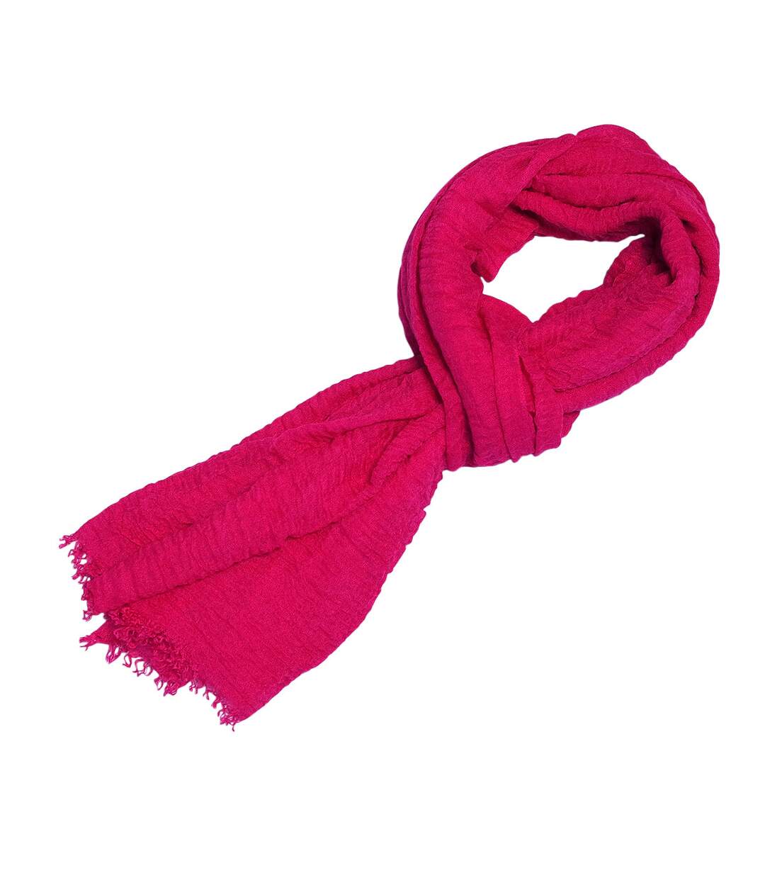 Cheche froissé uni écharpe foulard Homme Femme-1