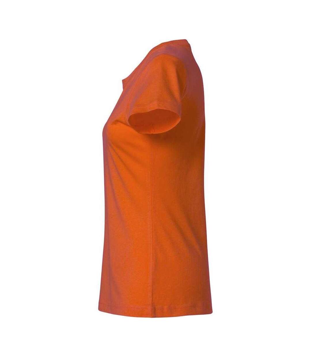 Womens/ladies Plain T-shirt Blood Orange Clique-3
