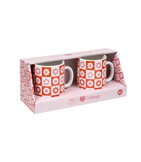 Coffret 2 Mugs en Porcelaine Chachapop 36cl Rose