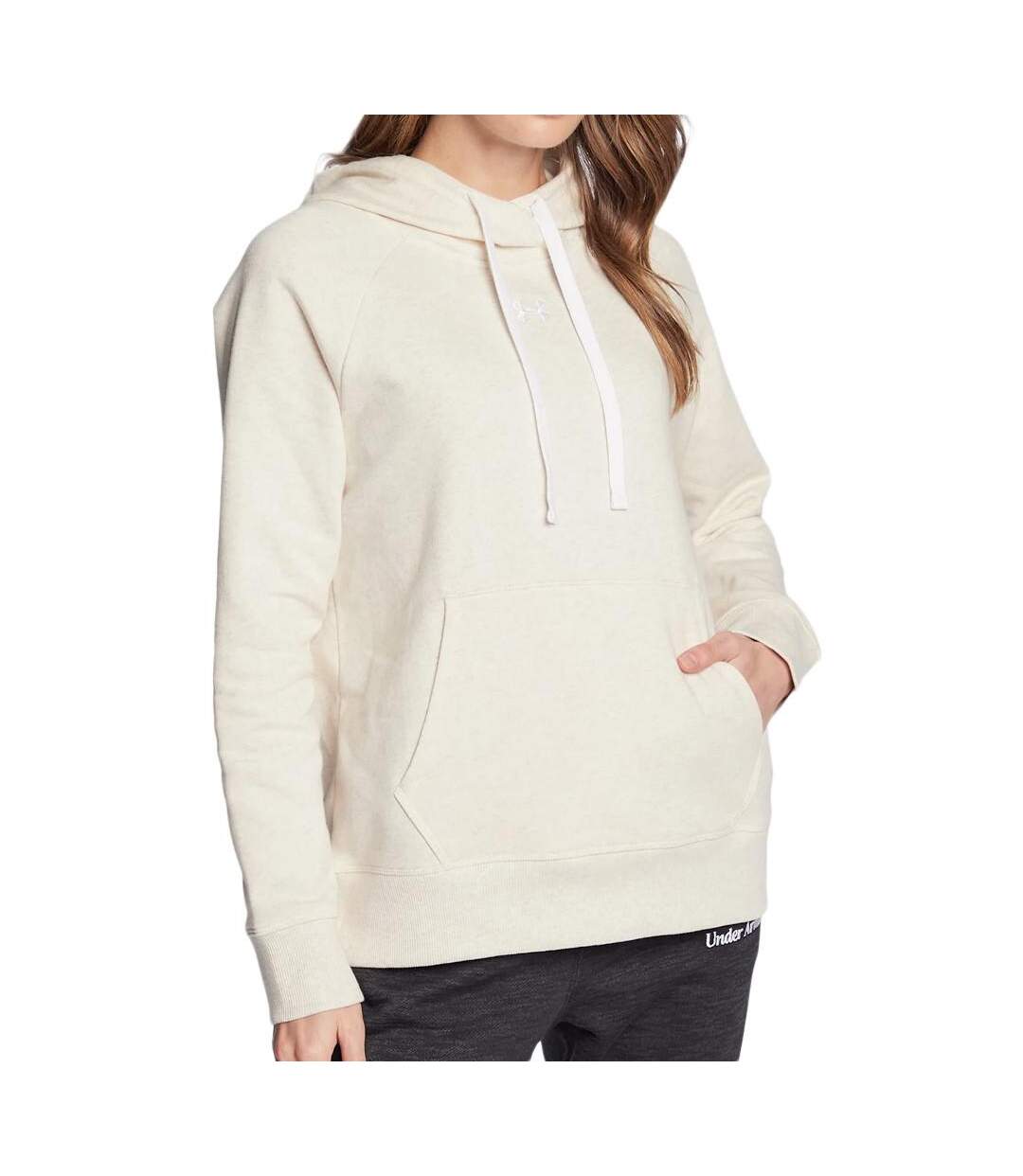 Sweat à capuche Beige Femme Under Armour Rival - L-1