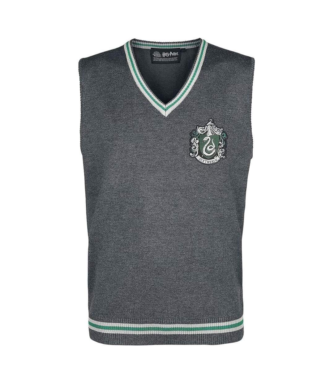 Sweat Sans Manches Slytherin Homme Noir Harry Potter-2