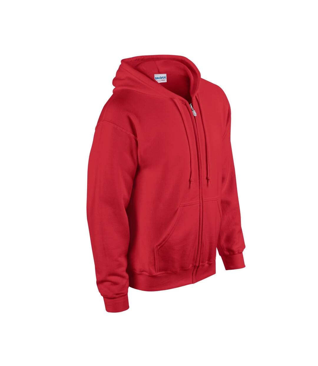 Mens heavy blend full zip hoodie red Gildan