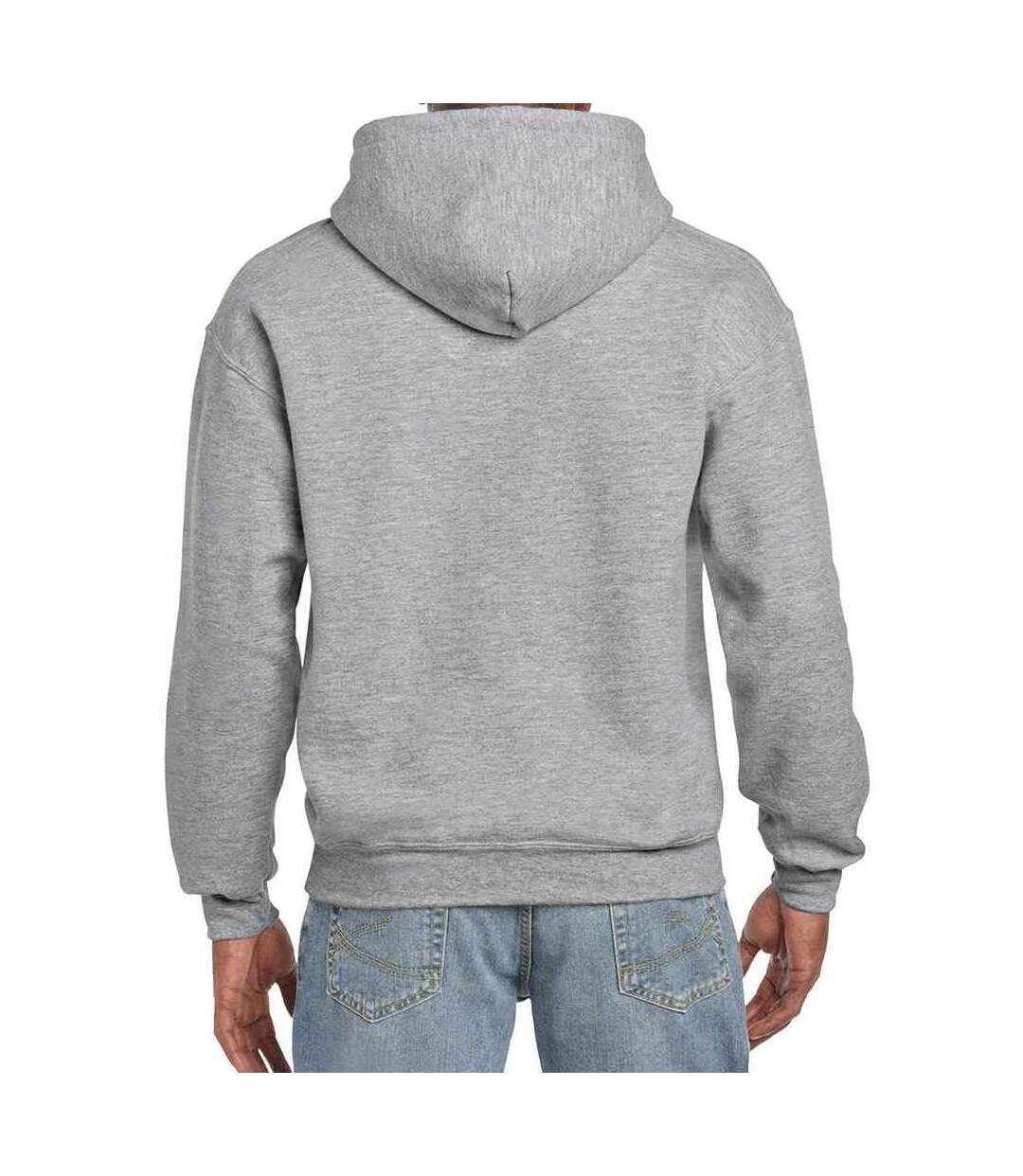 Sweat à capuche homme gris Gildan-2