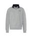 Sweat polaire gris homme schott half zipped-1
