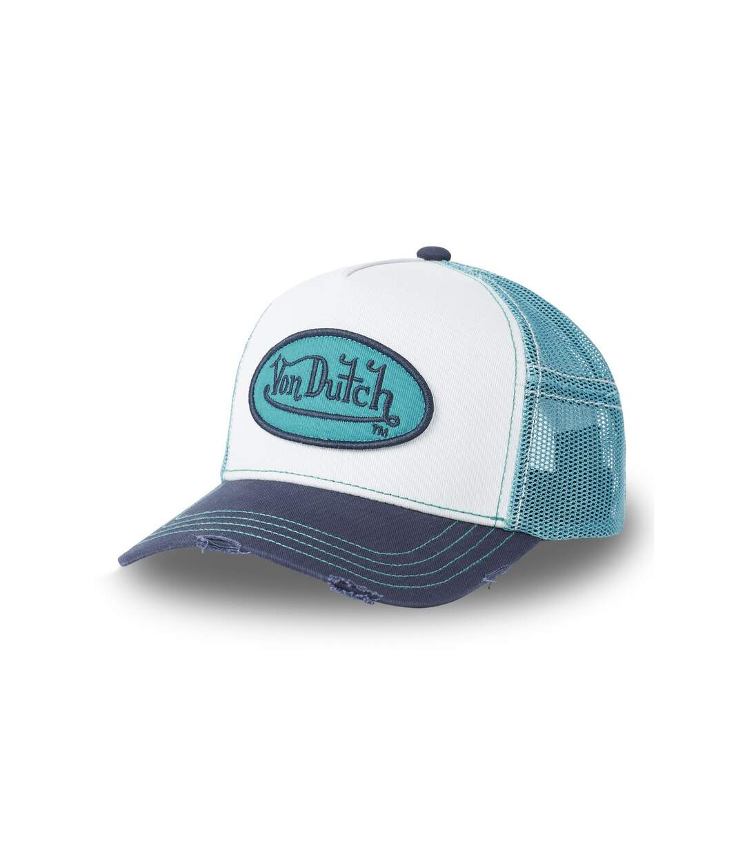 Casquette Trucker avec filet Blu Camouflage Vondutch-1