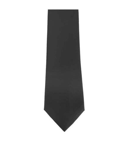 Premier Mens Plain Satin Tie (Narrow Blade) (Pack of 2) (Dark Grey) (One Size) - UTRW6934