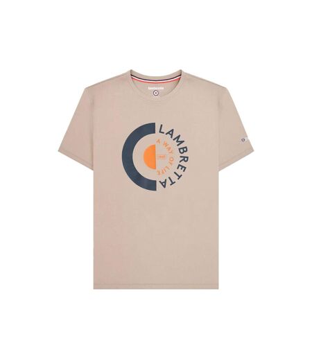 T-shirt Style Cible Homme Beige Gris Lambretta