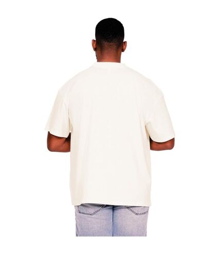 Casual Classics Mens Ringspun Cotton Extended Neckline T-Shirt (Ecru)