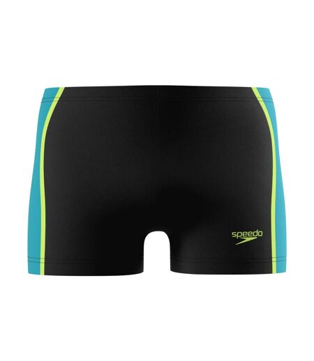 Mens Hyperbloom Splice Swim Shorts Black Turquoise Speedo