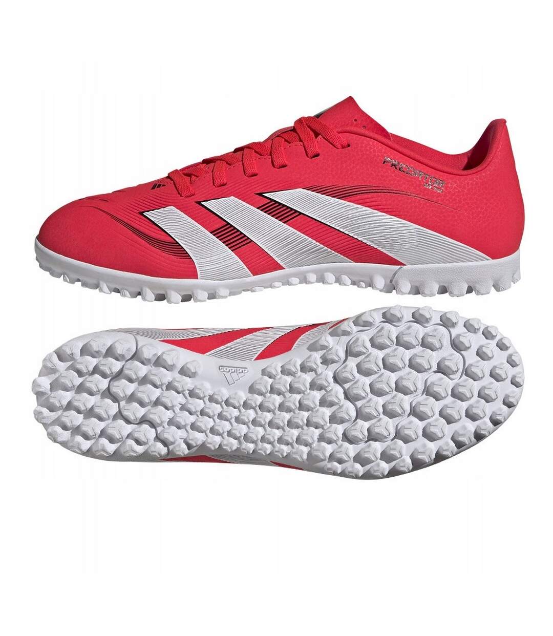 Chaussures De Foot Predator Club Homme Rouge Blanc Noir Adidas-4