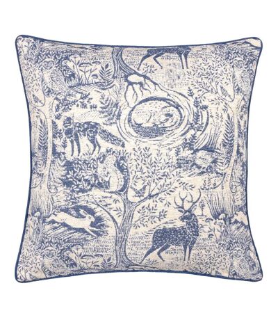 Winter woods chenille animals cushion cover 50cm x 50cm midnight Furn