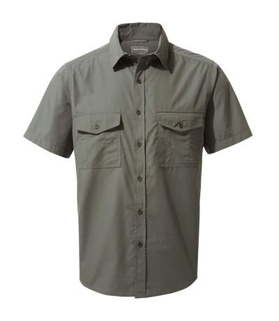 Craghoppers Outdoor Classic Mens Kiwi Short Sleeve Shirt (Dark Grey) - UTCG181