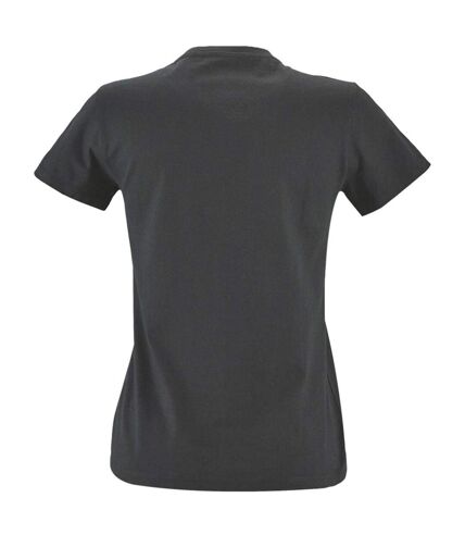 SOLS Womens/Ladies Imperial Fit Short Sleeve T-Shirt (Dark Gray)
