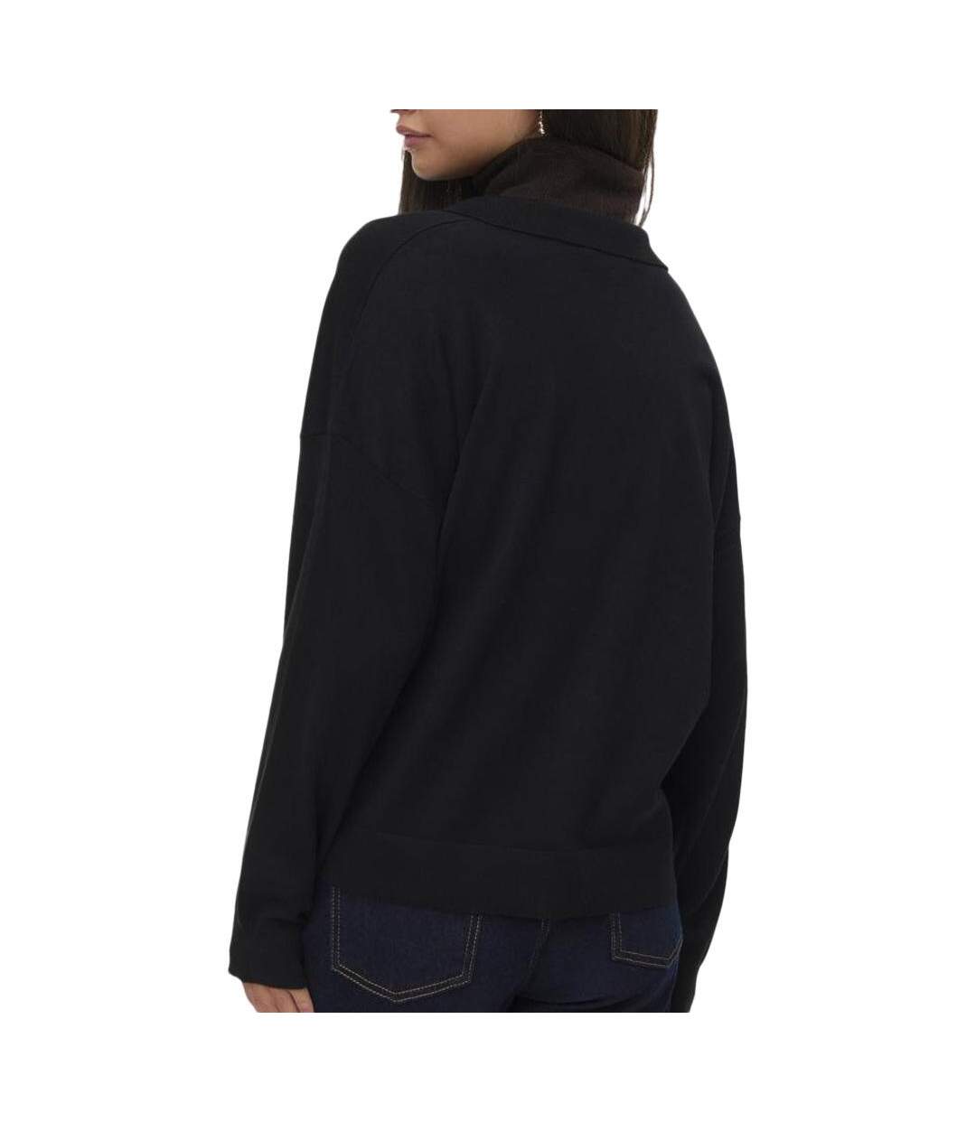 Pull en maille noir femme vero moda silla stripe-2